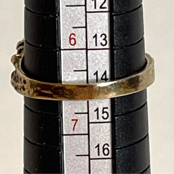 Sterling Silver Gold Plate Joseph Esposito Birds Nest Ring Duo Pearl Sz 6.5 VTG - Picture 12 of 14